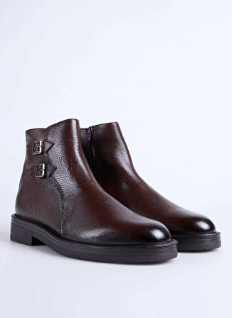 Fabrika Deri Kahve Erkek Bot HUGO-EGART