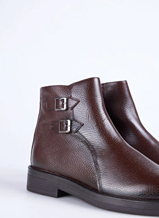 Fabrika Deri Kahve Erkek Bot HUGO-EGART