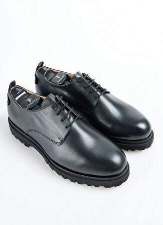 Fabrika Deri Siyah Erkek Klasik Ayakkabı YODER-JURO