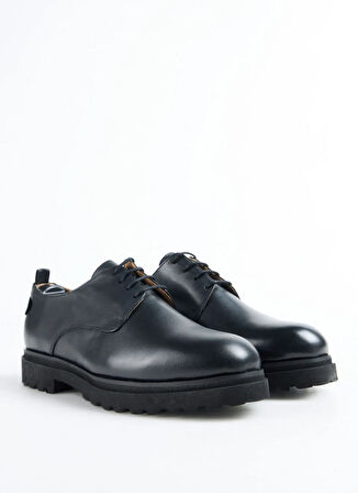 Fabrika Deri Siyah Erkek Klasik Ayakkabı YODER-JURO