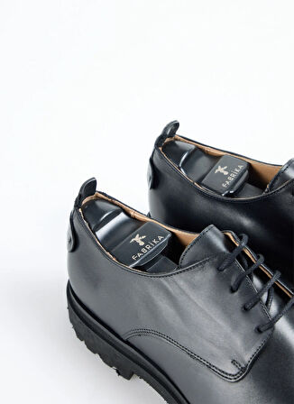 Fabrika Deri Siyah Erkek Klasik Ayakkabı YODER-JURO