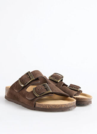 11 THESIS RX-B Taba Kadın Deri  Terlik