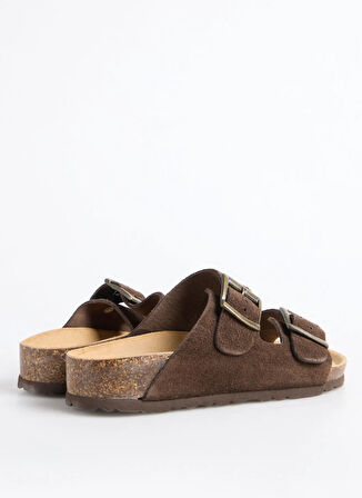 11 THESIS RX-B Taba Kadın Deri  Terlik