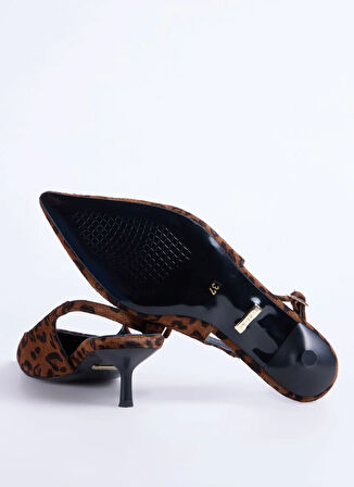 Fabrika Deri Kahve Kadın Topuklu Ayakkabı D-KITTEN-ILSA LEOPAR