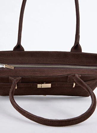 Fabrika Deri Kahve Kadın Omuz Çantası AVY-BAIRD