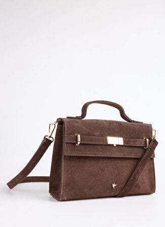 Fabrika Deri Kahve Kadın Omuz Çantası AVY-ANTONIA