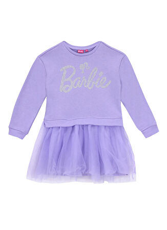 Barbie Simli Lila Kız Çocuk Abiye Elbise BRB5WG-ELB6691