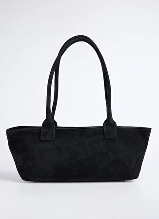 Fabrika Deri Siyah Kadın Omuz Çantası AVY-BAIRD