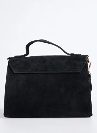 Fabrika Deri Siyah Kadın Omuz Çantası AVY-ANTONIA