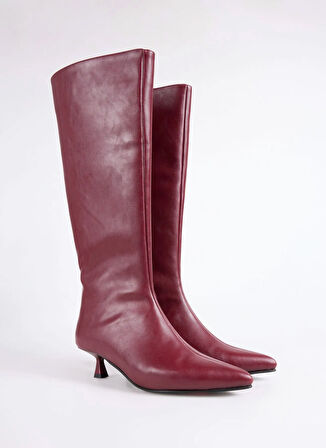 Fabrika Bordo Kadın Çizme KITTEN-LANCY