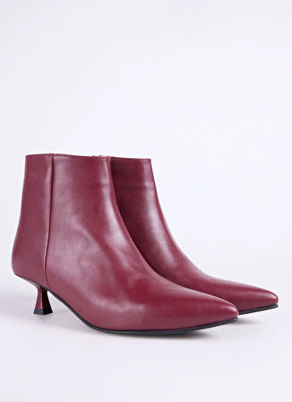 Fabrika Bordo Kadın Topuklu Bot KITTEN-CHARLEY