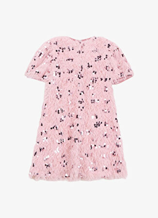 Barbie Pullu Pembe Kız Çocuk Abiye Elbise BRB5WG-ELB6669