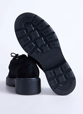 Fabrika Deri Siyah Kadın Günlük Ayakkabı D-NOWELL