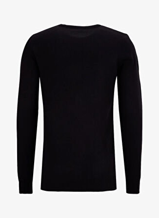 People By Fabrika Polo Yaka Relaxed Düz Siyah Erkek Kazak PBF5WM-KZK 5049