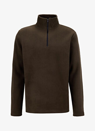 People By Fabrika Bisiklet Yaka Düz Haki Erkek Sweatshırt PBF5WM-SWT 5054