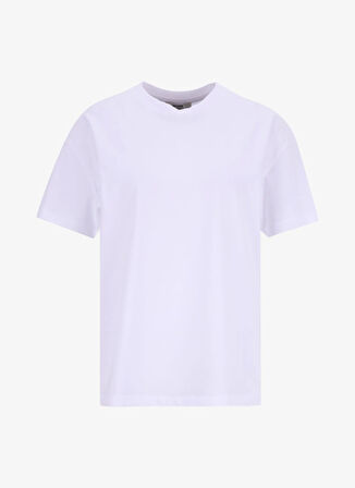 People By Fabrika Bisiklet Yaka Düz Beyaz Kadın T-Shirt PBF5WL-TST9524