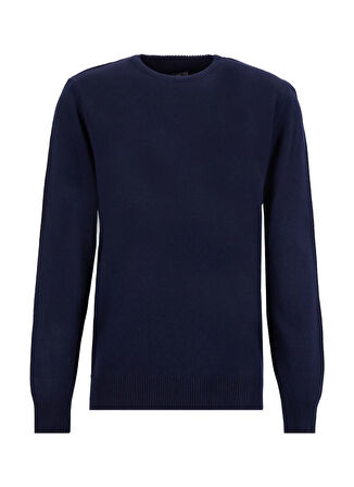 People By Fabrika Polo Yaka Relaxed Düz Lacivert Erkek Kazak PBF5WM-KZK 5049