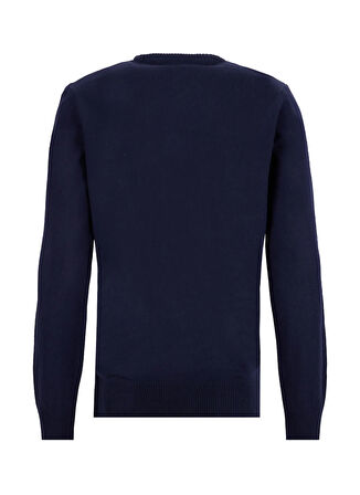 People By Fabrika Polo Yaka Relaxed Düz Lacivert Erkek Kazak PBF5WM-KZK 5049