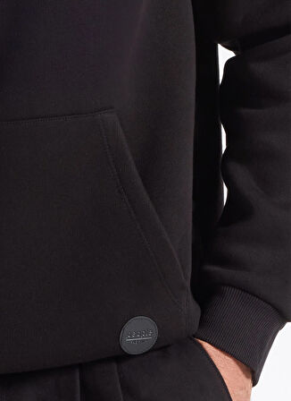 People By Fabrika Bisiklet Yaka Düz Siyah Erkek Sweatshırt PBF5WM-SWT 5056