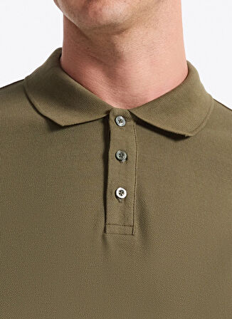 People By Fabrika Düz Haki Erkek Polo T-Shirt PBF5WM-TST 5022