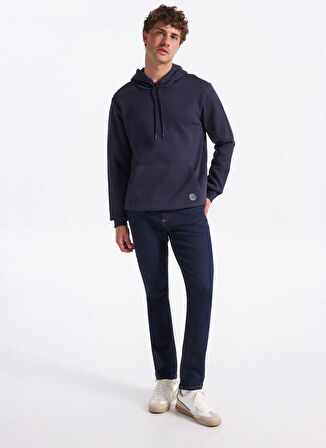 People By Fabrika Bisiklet Yaka Düz Lacivert Erkek Sweatshırt PBF5WM-SWT 5056