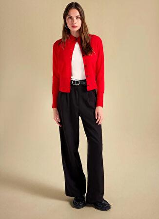 People By Fabrika Standart Bel Relaxed Siyah Kadın Pantolon PBF5WL-PNT9524