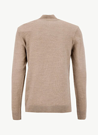 Limon Bato Yaka Basic Düz Bej Erkek Kazak MML5WM-KZK9530