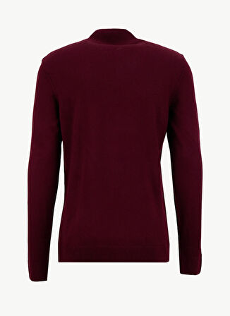 Limon Bato Yaka Basic Düz Bordo Erkek Kazak MML5WM-KZK9530