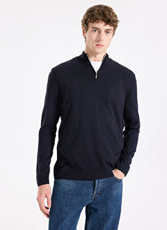 Limon Bato Yaka Basic Düz Lacivert Erkek Kazak MML5WM-KZK9530