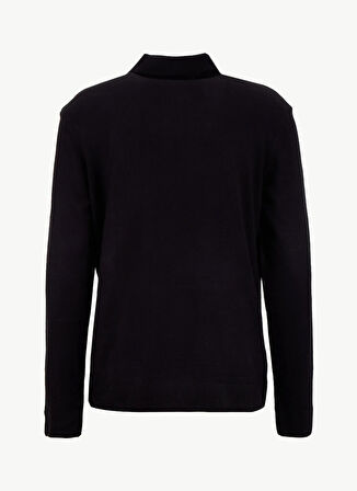 Limon Polo Yaka Basic Düz Siyah Erkek Kazak MML5WM-KZK9528