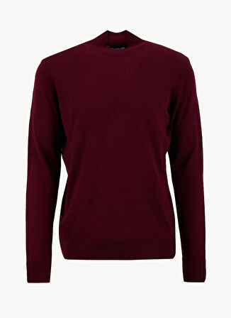 Limon Yarım balıkçı Yaka Basic Düz Bordo Erkek Kazak MML5WM-KZK9527