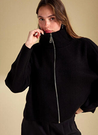 People By Fabrika Siyah Kadın Hırka PBF5WL-HRK5005