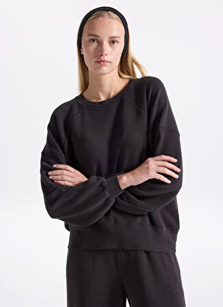 American Vintage Yuvarlak Yaka Antrasit Kadın Sweatshırt ATU03BH25TEN