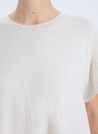 American Vintage Yuvarlak Yaka Gri Kadın T-Shirt YPA02GH25BOSQCH