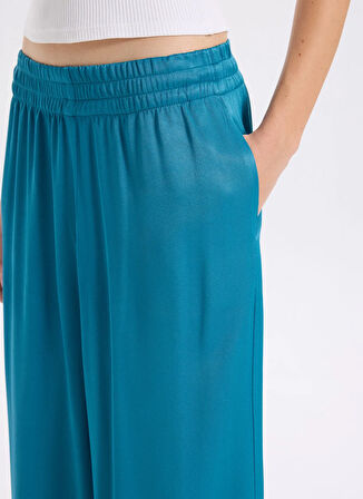 American Vintage Yüksek Bel Standart Lacivert Kadın Pantolon TIDI10AH25NEP