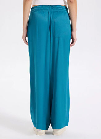 American Vintage Yüksek Bel Standart Lacivert Kadın Pantolon TIDI10AH25NEP