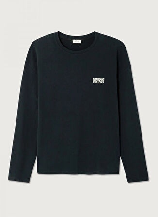 American Vintage Bisiklet Yaka Antrasit Erkek T-Shirt MYKO02BH25TEN