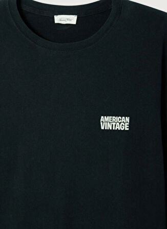 American Vintage Bisiklet Yaka Antrasit Erkek T-Shirt MYKO02BH25TEN
