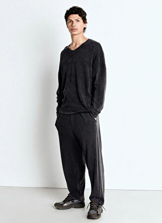 American Vintage Lastikli Bel Standart Antrasit Erkek Eşofman Altı MSON05BGH25CARVIN