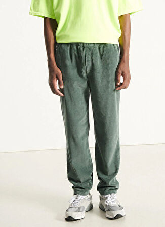 American Vintage Lastikli Bel Standart Yeşil Erkek Eşofman Altı MPADO10AH25PINVIN