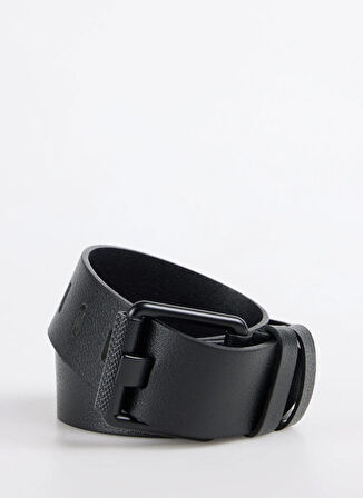 Fbk 020 4,5 cm mak.siyah Siyah Erkek Deri  Kemer