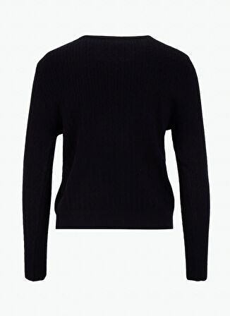 People By Fabrika Bisiklet Yaka Basic Düz Siyah Kazak Kadın PBF5WL-KZK9527