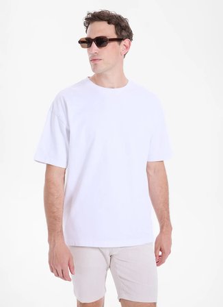 Fabrika Ekru Erkek Jogger Çizgili Bermuda Şort FABRESA N