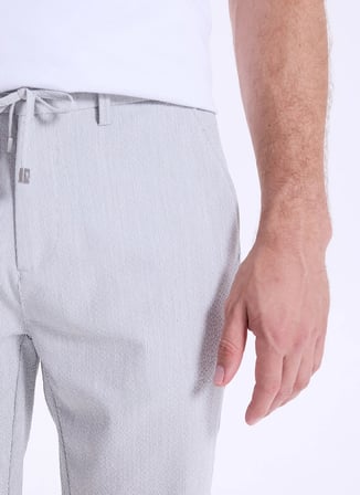 Fabrika Gri Erkek Jogger Çizgili Bermuda Şort FABRESA N