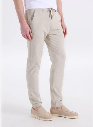 Fabrika Bej Erkek Jogger Çizgili Pantolon F6SM-PNT 2633