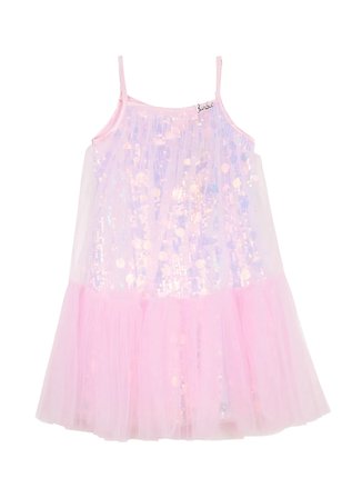 Barbie Pembe Kız Çocuk Payetli Abiye Elbise BRB6SG-ELB6520