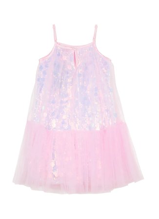 Barbie Pembe Kız Çocuk Payetli Abiye Elbise BRB6SG-ELB6520
