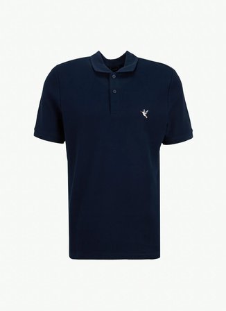 Fabrika Düz Lacivert Erkek Polo T-Shirt F5SM-TST 2779 N