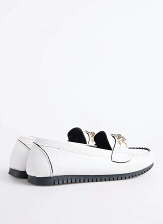 F By Fabrika Beyaz Kadın Loafer INEL