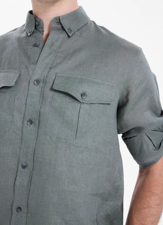 Discovery Expedition Yeşil Erkek Gömlek D6SM-GML3824